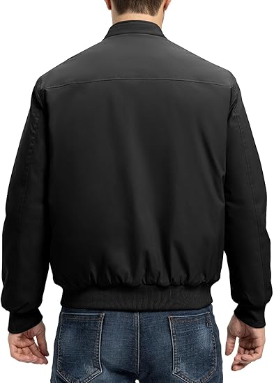 Moon Walker Fashion Men's Winter Lightweight Bomber Jackets Water Resistant