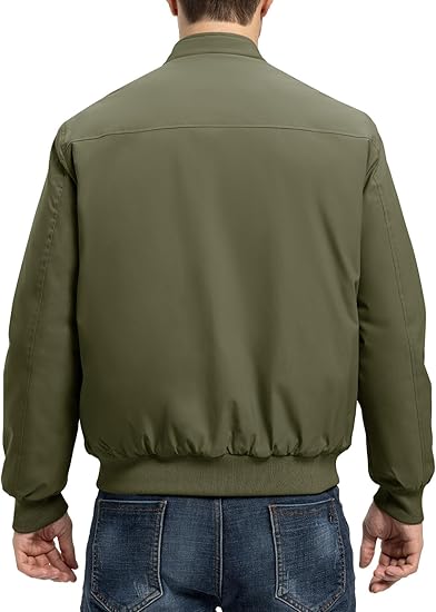 Moon Walker Fashion Men's Winter Lightweight Bomber Jackets Water Resistant