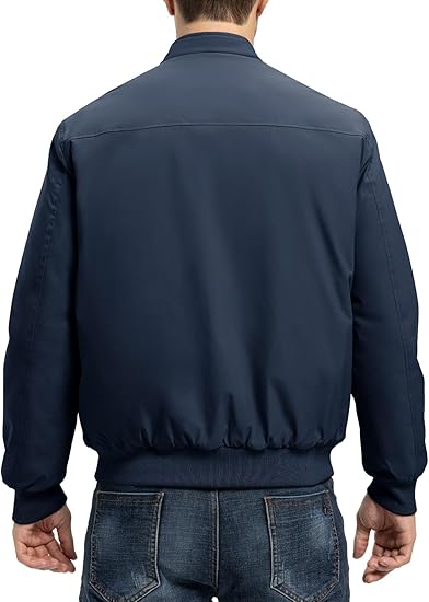 Moon Walker Fashion Men's Winter Lightweight Bomber Jackets Water Resistant