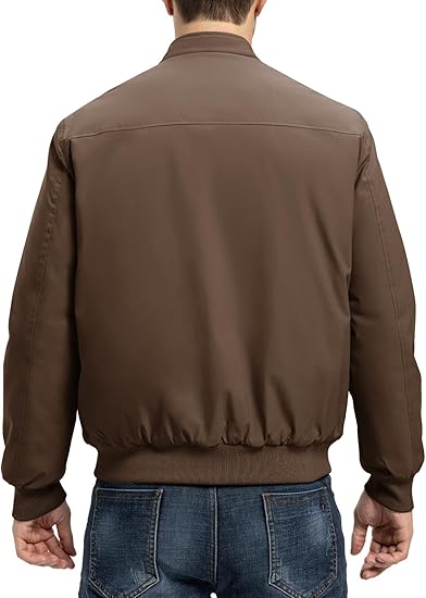 Moon Walker Fashion Men's Winter Lightweight Bomber Jackets Water Resistant