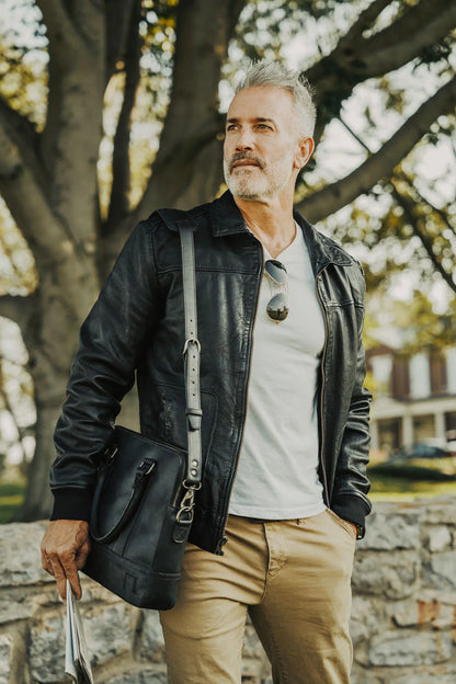 Moon Walker Fashions Maverick Leather Bomber Jacket