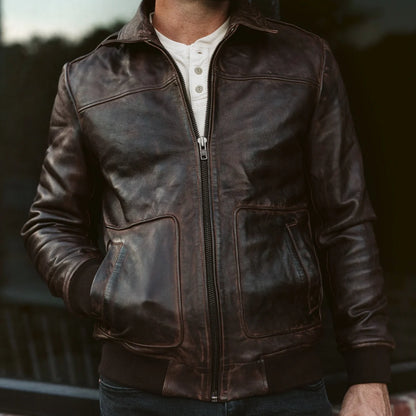 Moon Walker Fashions Maverick Leather Bomber Jacket