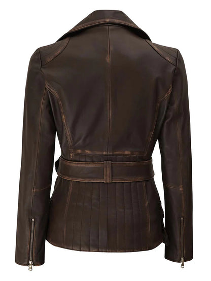 Moon Walker Fashions  Women Leather Biker Jacket